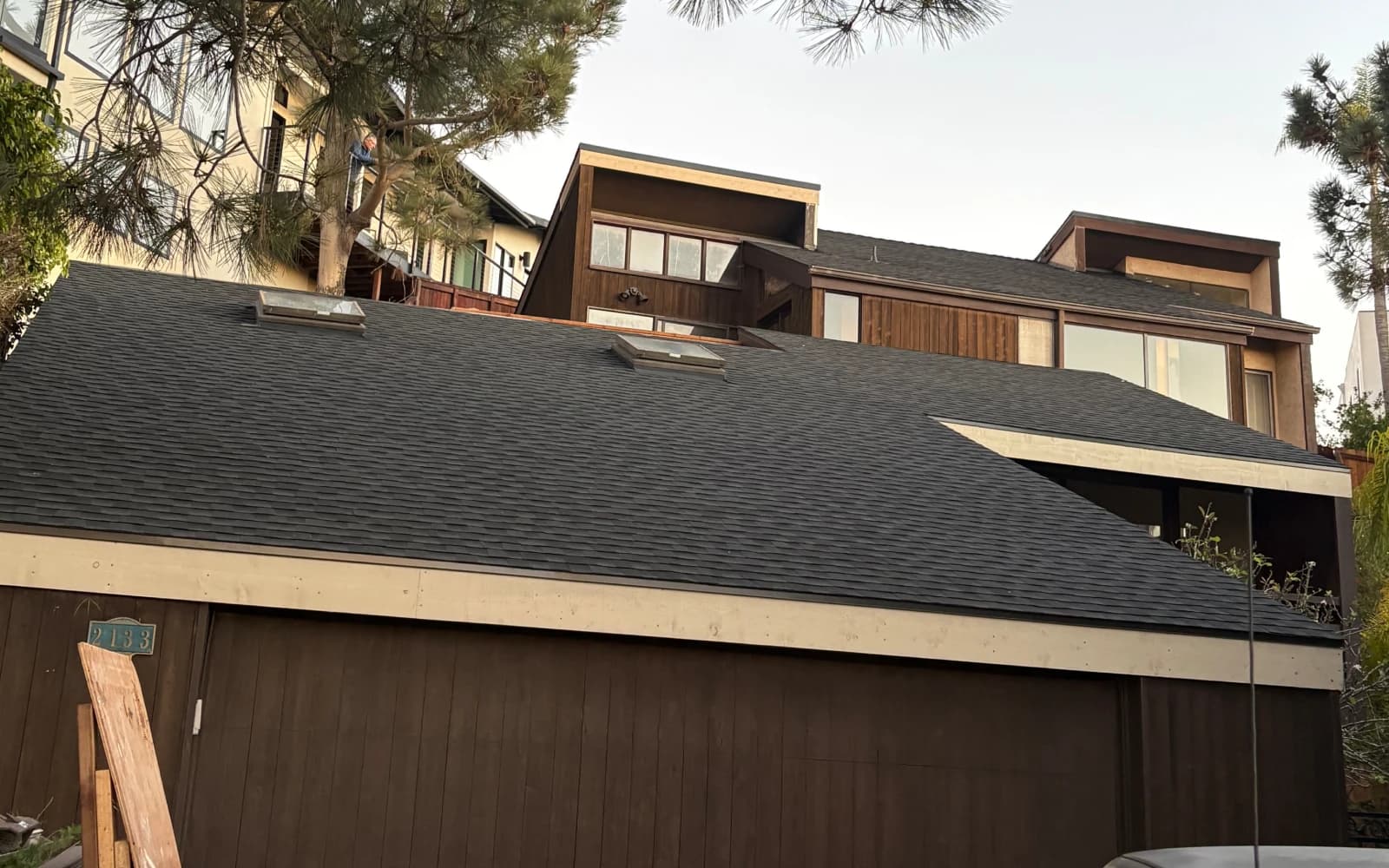 Roof replacement project in Del Mar, CA