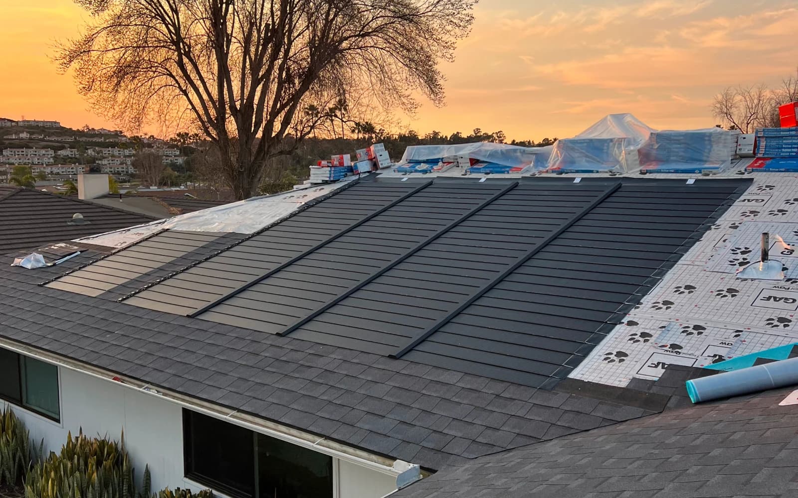 Roof replacement project in Lake San Marcos, CA
